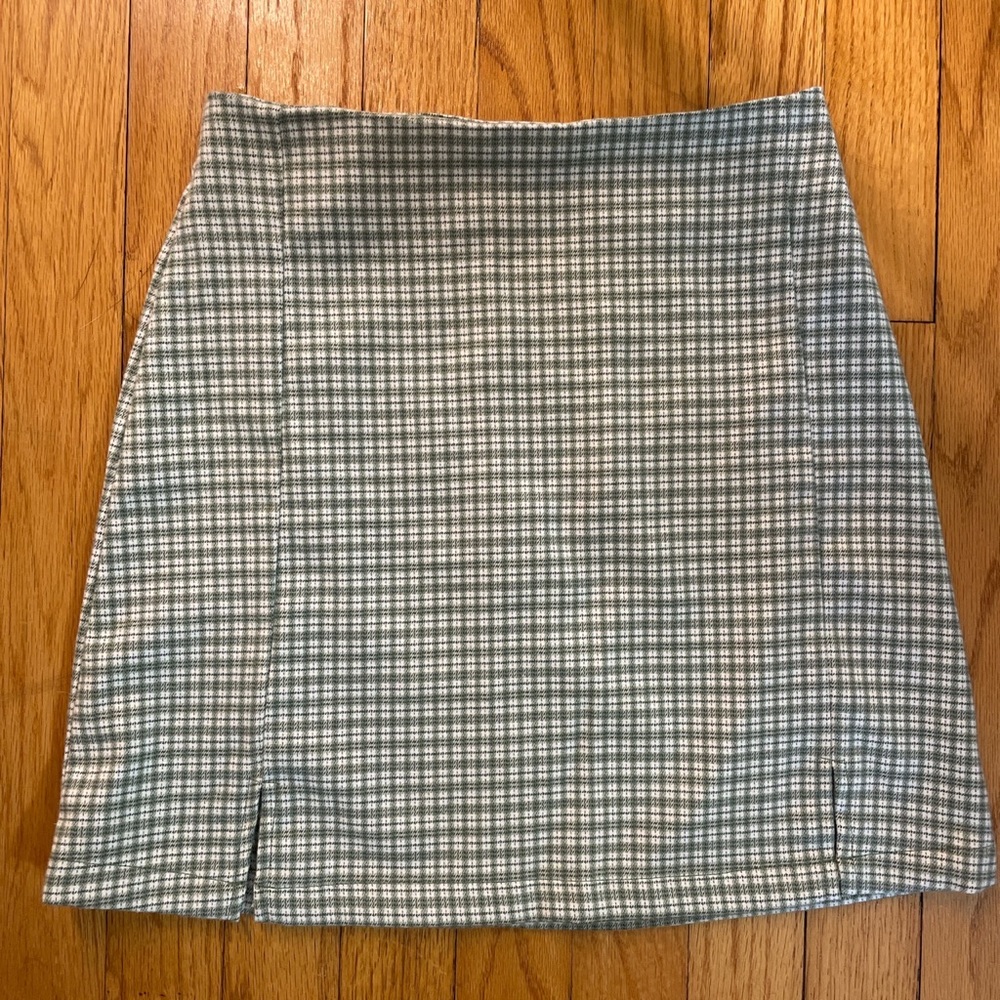 Adorable green plaid mini skirt